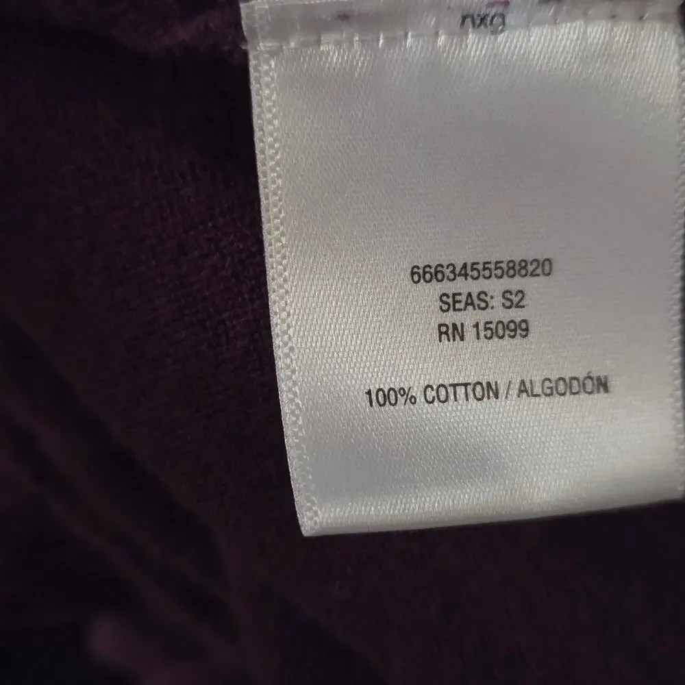 Purple Open Front Cardigan Sweater Size 16